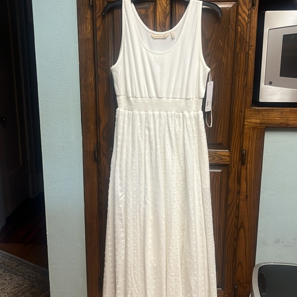 NWT SOFT SURROUNDING MIDI EYELET WHITE DRESS gorgeous - Picture 6 of 8